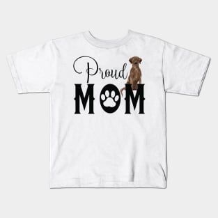 Proud Dog Mom - Brown Labrador Retriever Kids T-Shirt